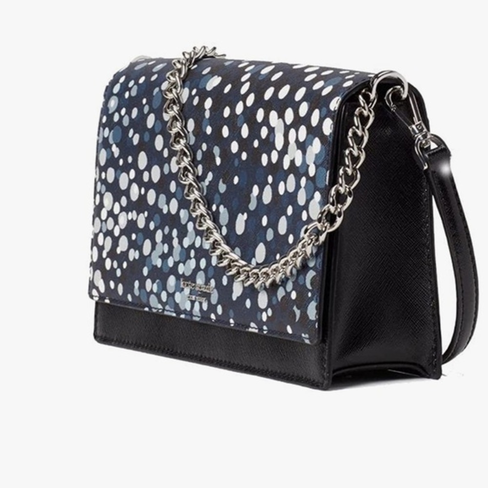 KATE SPADE CONVERTIBLE CROSSBODY CAMERON Saffiano Leather
Blue Dots
Black Body - Picture 3 of 15